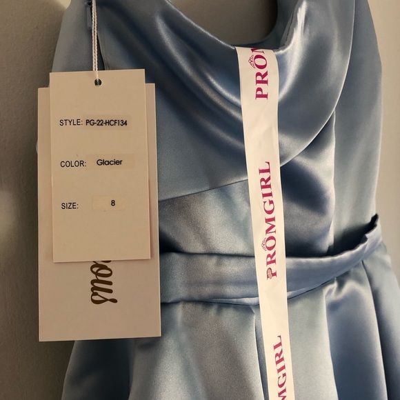 Rated PG Prom Girl One Shoulder Prom Homecoming Dress Glacier Size 8 - Picture 3 of 8